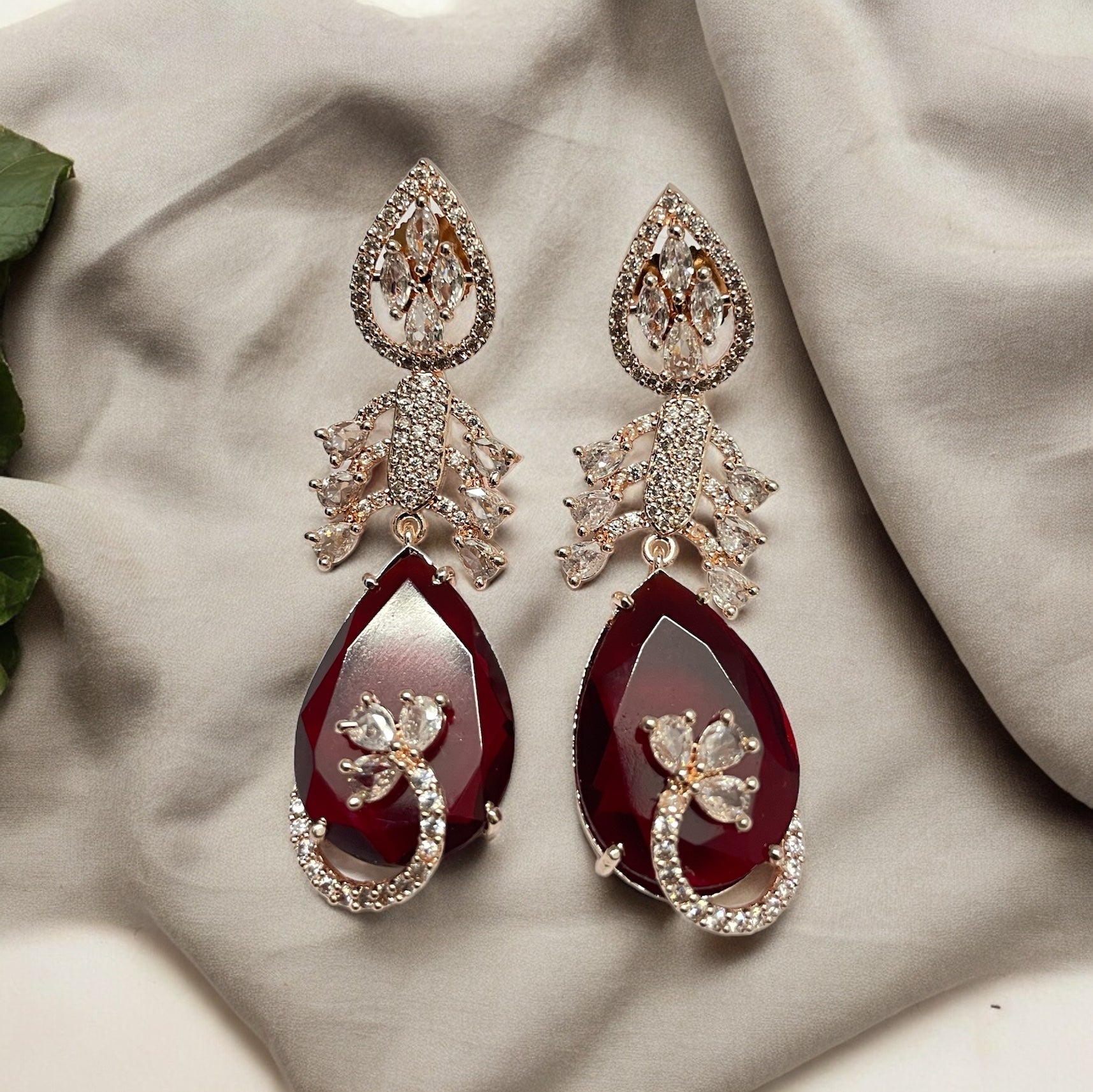 Opal Touch - Ethereal Whisper Rose Gold Earrings - Earrings