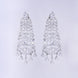 Opal Touch - Ethereal White Serenade: Brass Rhodium CZ Earrings - Earrings