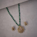 Locket Set - Ethnic Beaded Mehendi Plated Locket Set with Antique Pendant & Earrings - Opal Touch