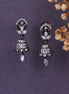 Jhumka - Ethnic Black Plated Floral Jhumka - Opal Touch