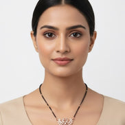 Exquisite Rose Gold Peacock Mangalsutra - Opal Touch
