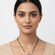 Exquisite Rose Gold Peacock Mangalsutra - Opal Touch