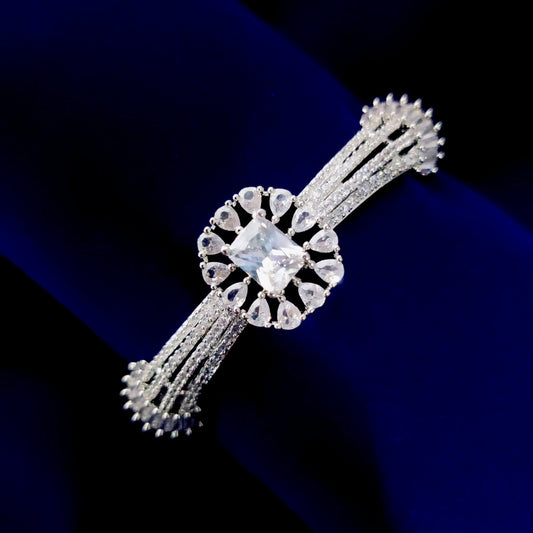 Opal Touch - Exquisite White Rhodium Bracelet - Bracelets