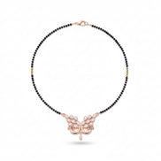 Fashionable Rose Gold Peacock Mangalsutra - Opal Touch