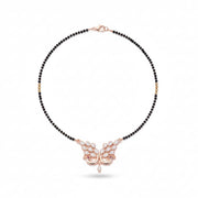 Fashionable Rose Gold Peacock Mangalsutra - Opal Touch