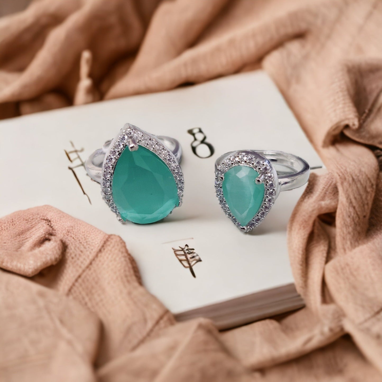 Opal Touch - Fiery Passion Crystal Ring in Rhodium - Ring