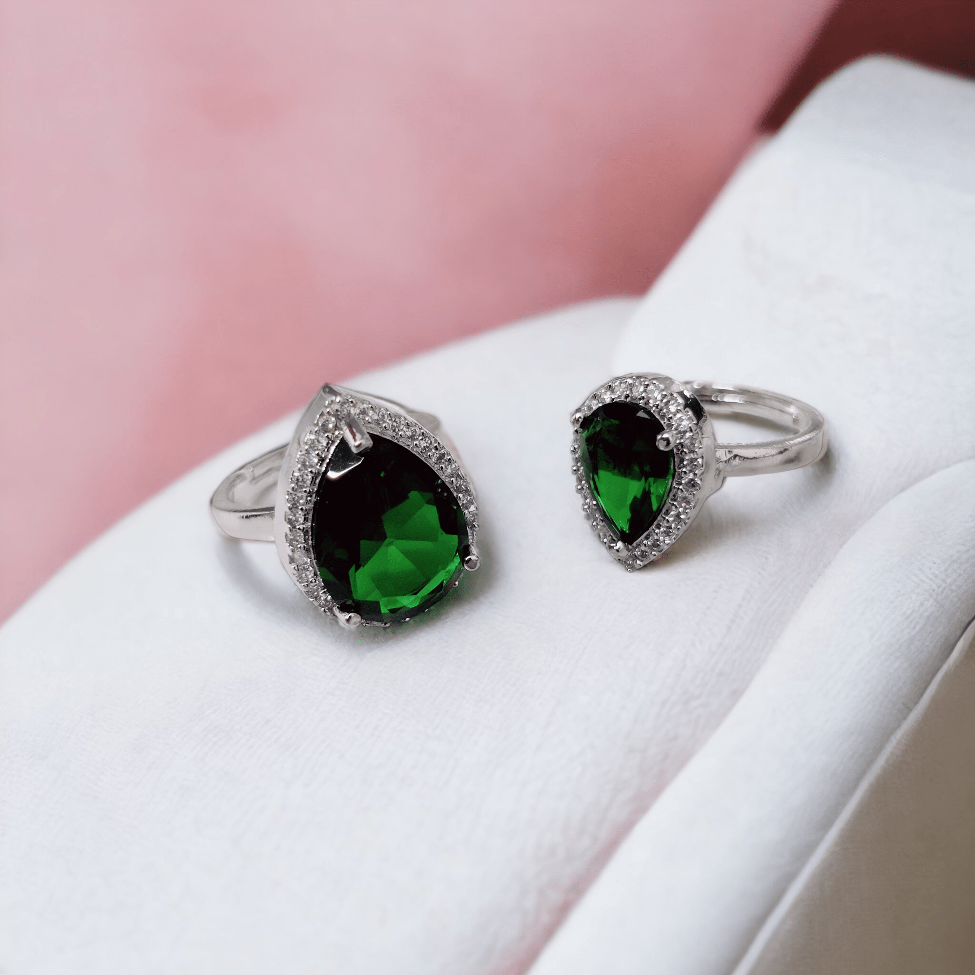 Opal Touch - Fiery Passion Crystal Ring in Rhodium - Ring