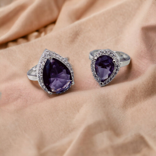 Opal Touch - Fiery Passion Crystal Ring in Rhodium - Ring