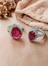 Opal Touch - Fiery Passion Crystal Ring in Rhodium - Ring