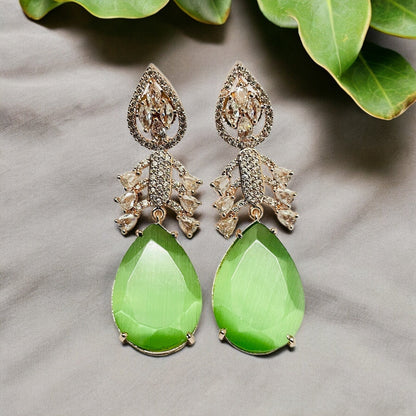 Earrings - Fiery Passion Drops Earrings - Opal Touch