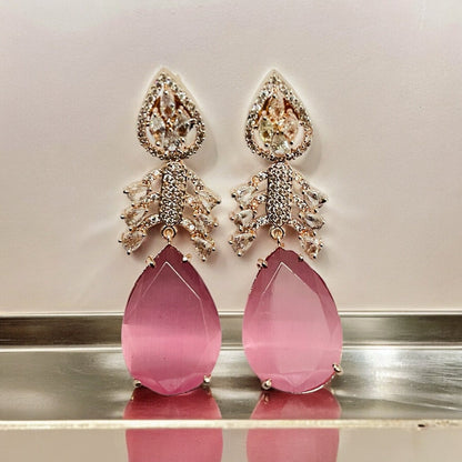 Earrings - Fiery Passion Drops Earrings - Opal Touch