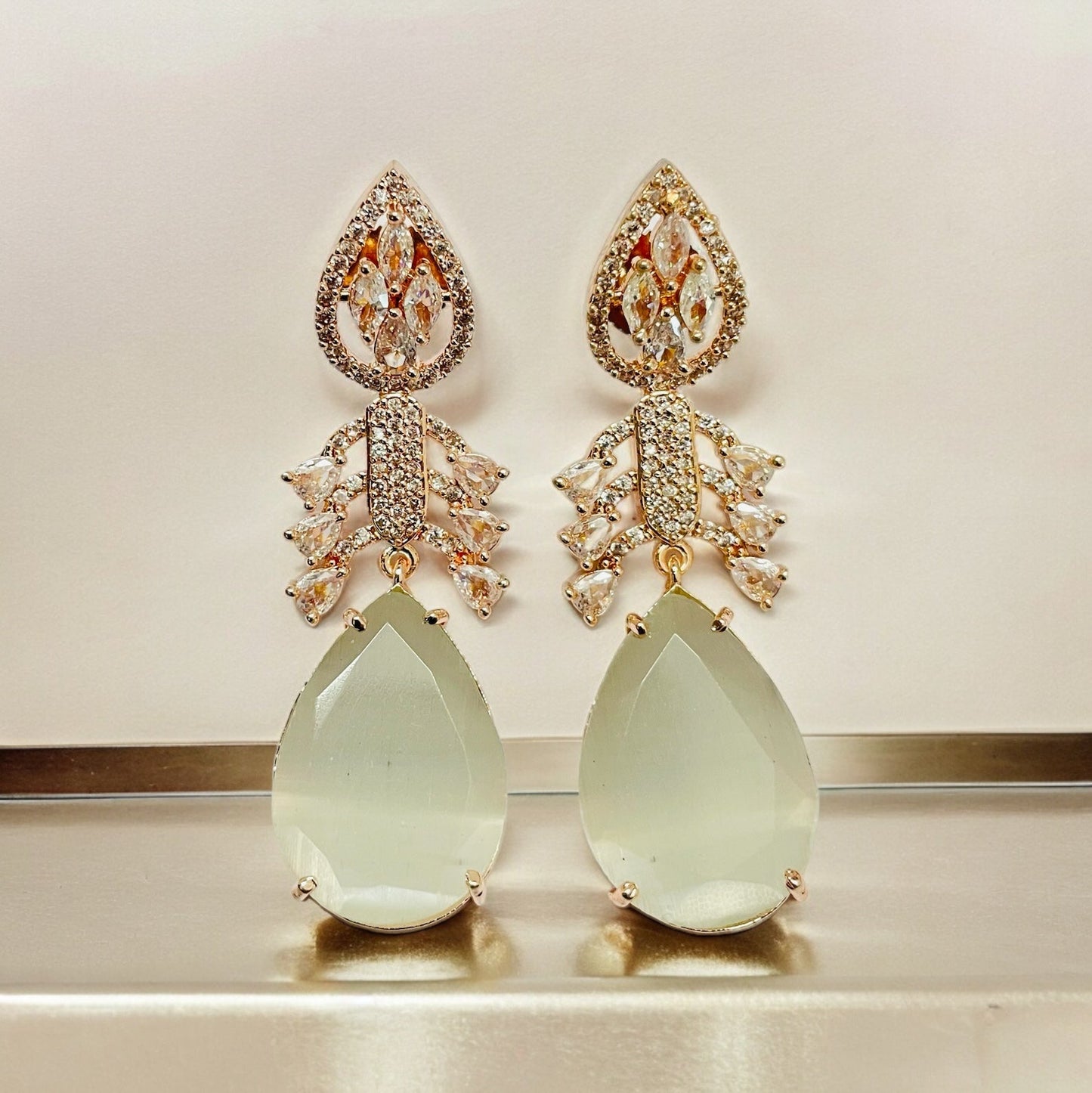 Earrings - Fiery Passion Drops Earrings - Opal Touch