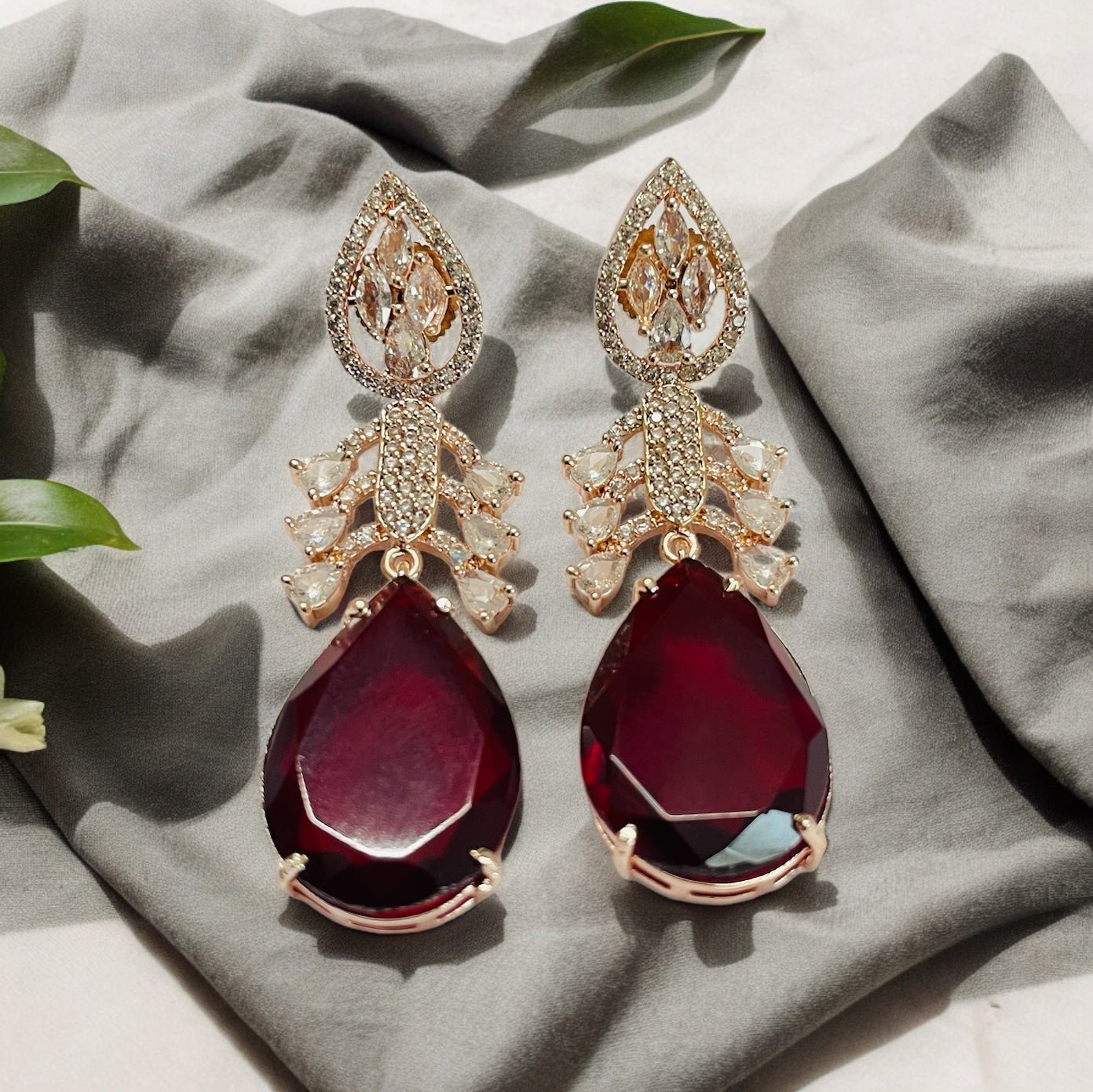 Earrings - Fiery Passion Drops Earrings - Opal Touch