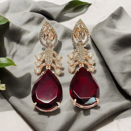 Earrings - Fiery Passion Drops Earrings - Opal Touch