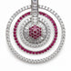 Fiery Red - White Rhodium Earrings - Opal Touch