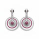 Fiery Red - White Rhodium Earrings - Opal Touch