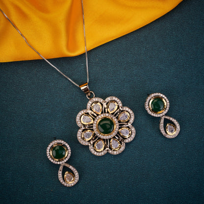 Necklace - Flora Core Gold Plated Locket Set - Opal Touch