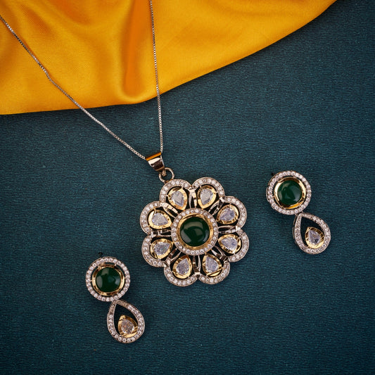 Necklace - Flora Core Gold Plated Locket Set - Opal Touch