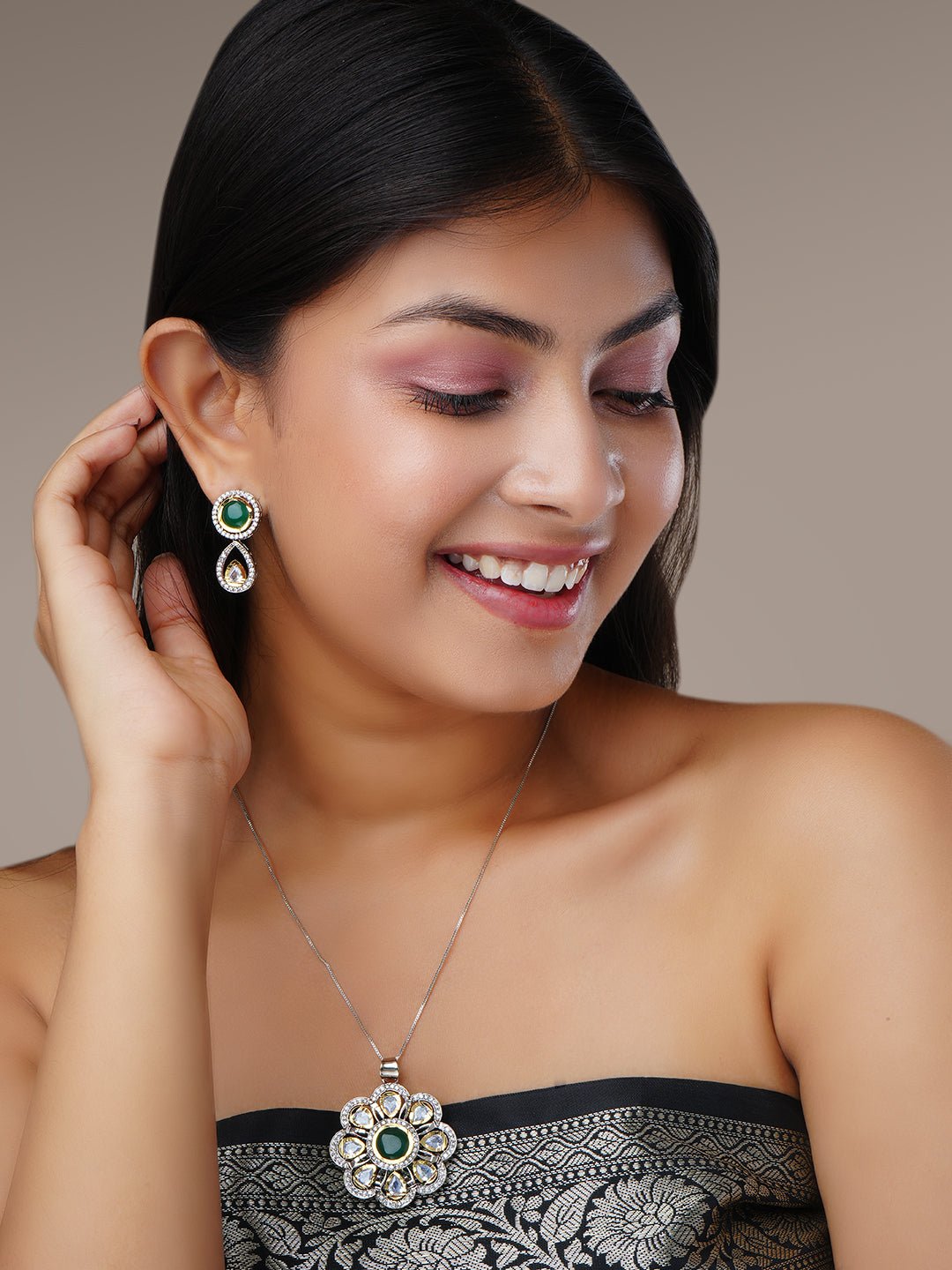 Necklace - Flora Core Gold Plated Locket Set - Opal Touch