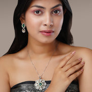 Necklace - Flora Core Gold Plated Locket Set - Opal Touch
