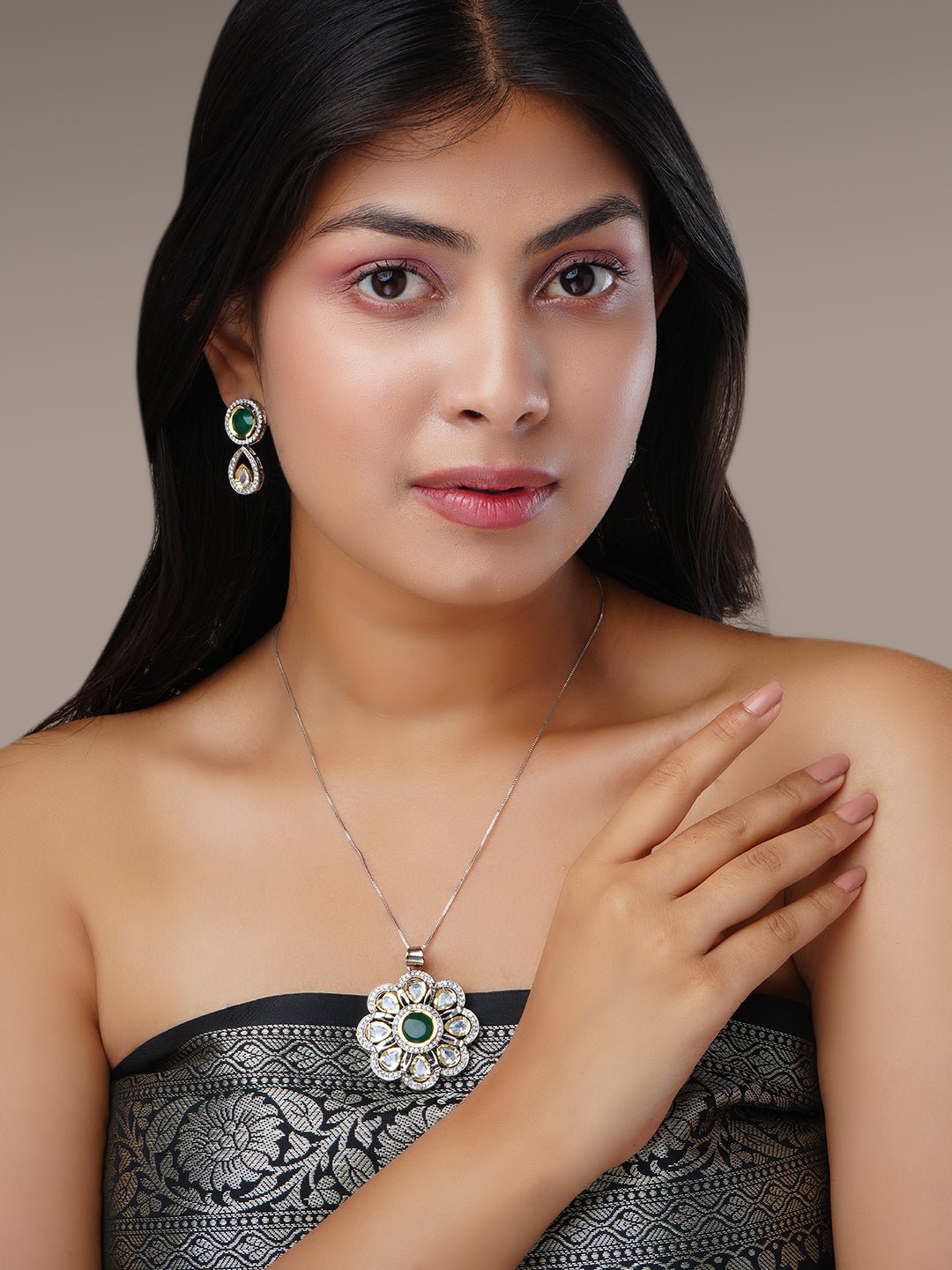 Necklace - Flora Core Gold Plated Locket Set - Opal Touch