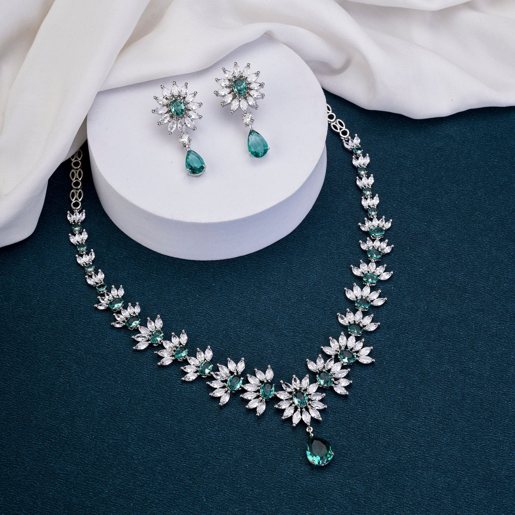 Necklace - Flora Lumina Necklace Set - Opal Touch