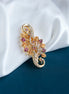 Saree Pin - Floral Bridal Wear Red Saree Pin - Opal Touch