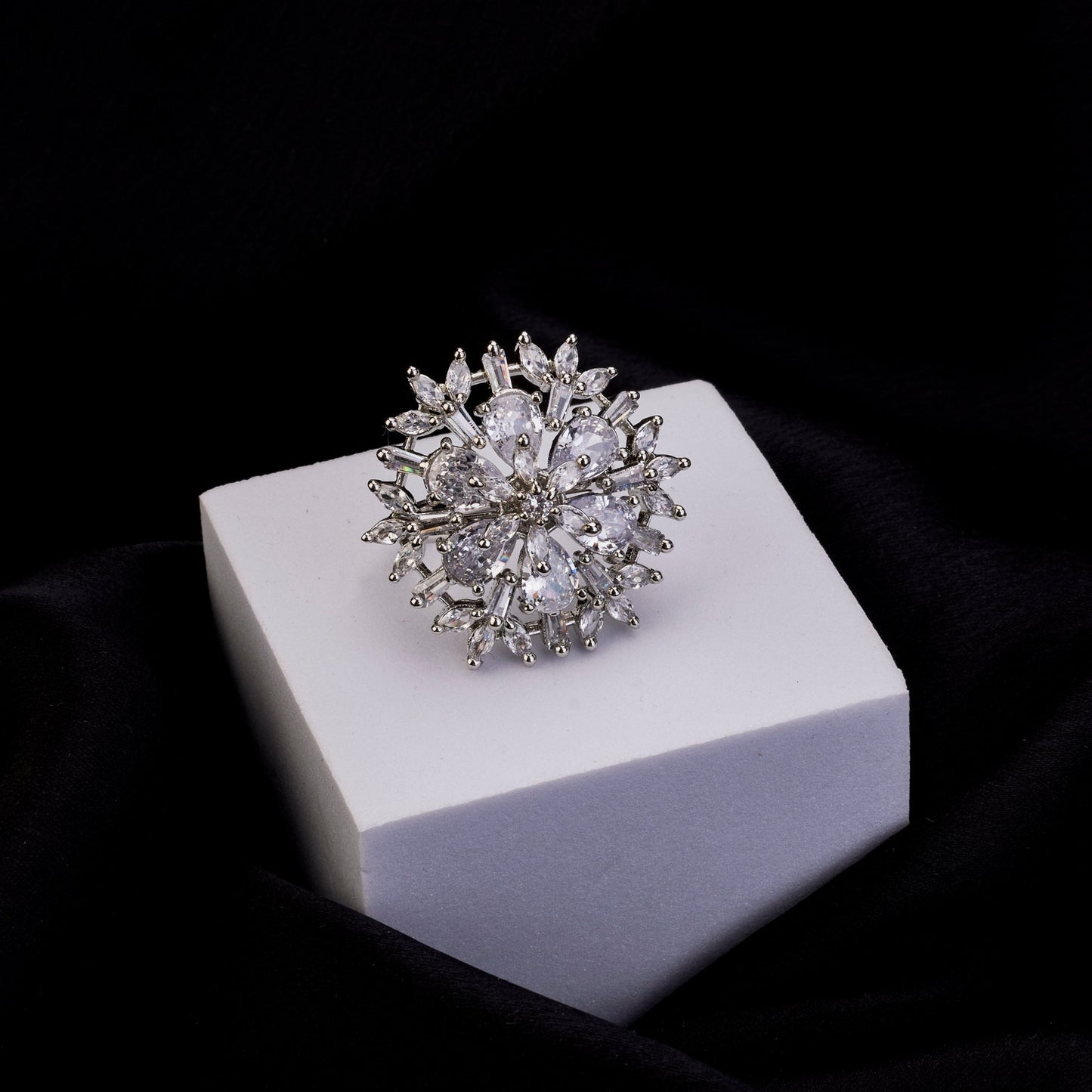 Rings - Floral Casacade Finger Ring - Opal Touch