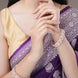 Bangles - Floral Cascade Rose Gold Plated Bangles - Opal Touch