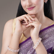Bangles - Floral Cascade Rose Gold Plated Bangles - Opal Touch