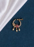 Nose Pin - Floral Cascade Screw Nose Pin - Opal Touch