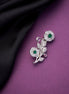 Saree Pin - Floral Celestial Rhodium Saree Pin - Opal Touch