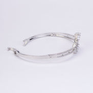 Bracelet - Floral Dazzling Rhodium Plated Bracelet - Opal Touch