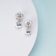 Earrings - Floral Encanted Dewdrops - Opal Touch