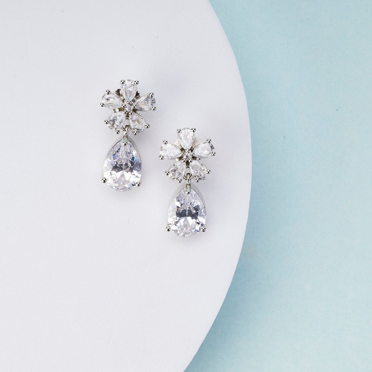 Earrings - Floral Encanted Dewdrops - Opal Touch