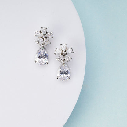 Earrings - Floral Encanted Dewdrops - Opal Touch