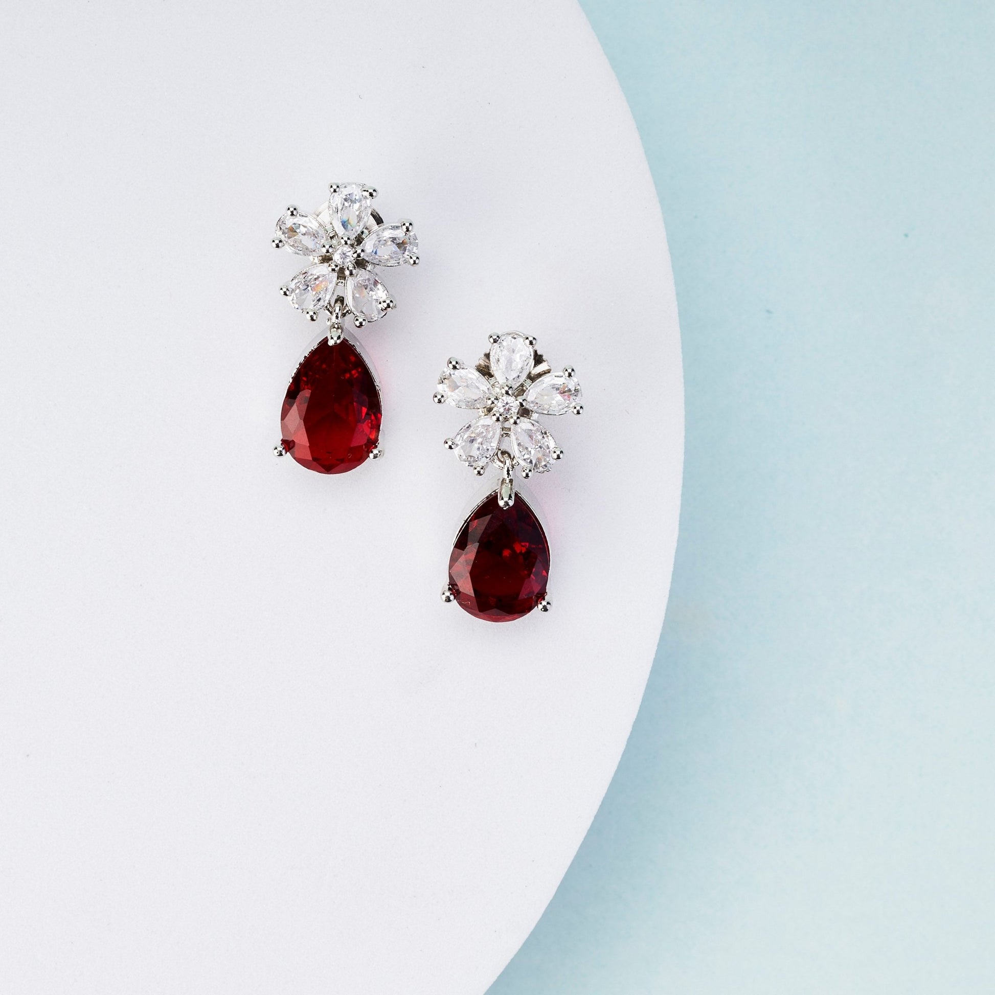 Earrings - Floral Encanted Dewdrops - Opal Touch