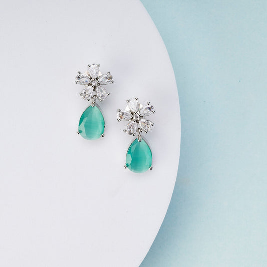 Earrings - Floral Encanted Dewdrops - Opal Touch