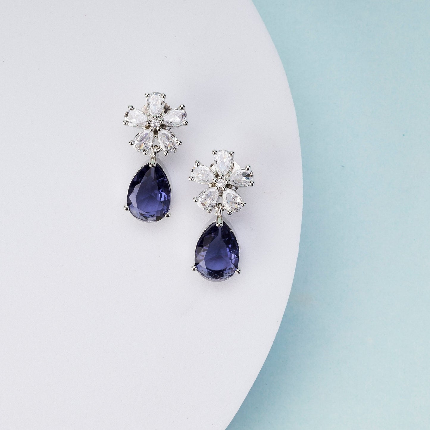 Earrings - Floral Encanted Dewdrops - Opal Touch