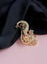 Saree Pin - Floral Gold - plated Brass Saree Pin - Opal Touch