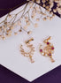 Nose Pin - Floral Gold Plated Combo Nose Pins - Opal Touch
