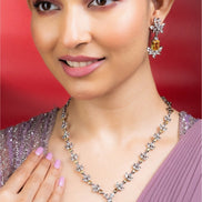 Necklace - Floral Majesty Necklace Set - Opal Touch