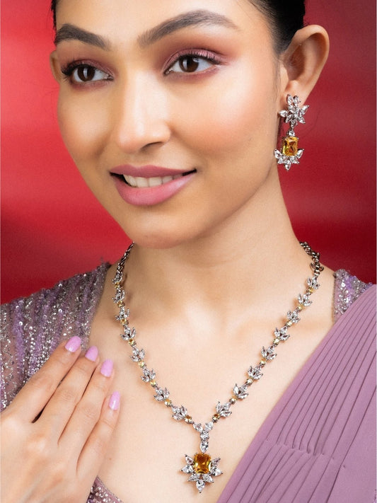 Necklace - Floral Majesty Necklace Set - Opal Touch