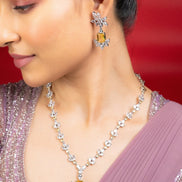 Necklace - Floral Majesty Necklace Set - Opal Touch