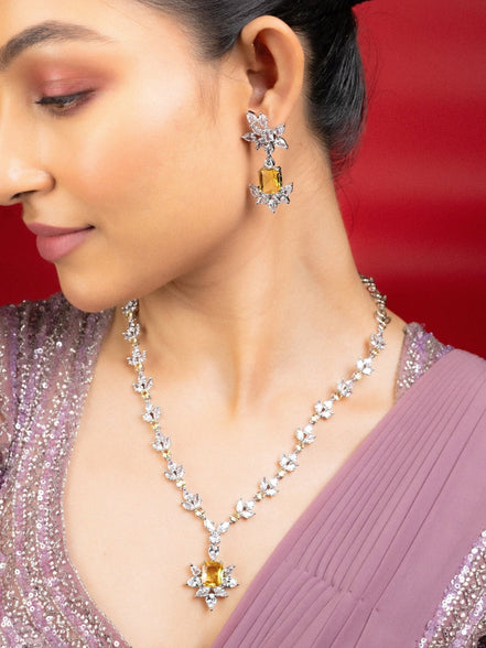 Necklace - Floral Majesty Necklace Set - Opal Touch