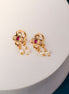 Floral Pearl Drop Hook Earrings - Opal Touch