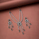 Necklace - Floral Trellis Rhodium Plated Necklace - Opal Touch