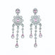 Necklace - Floral Trellis Rhodium Plated Necklace - Opal Touch