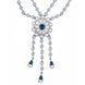 Necklace - Floral Trellis Rhodium Plated Necklace - Opal Touch