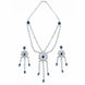 Necklace - Floral Trellis Rhodium Plated Necklace - Opal Touch